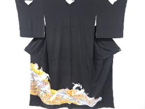 リサイクル　未使用品　鶴に観世水・梅模様刺繍留袖(比翼付き)